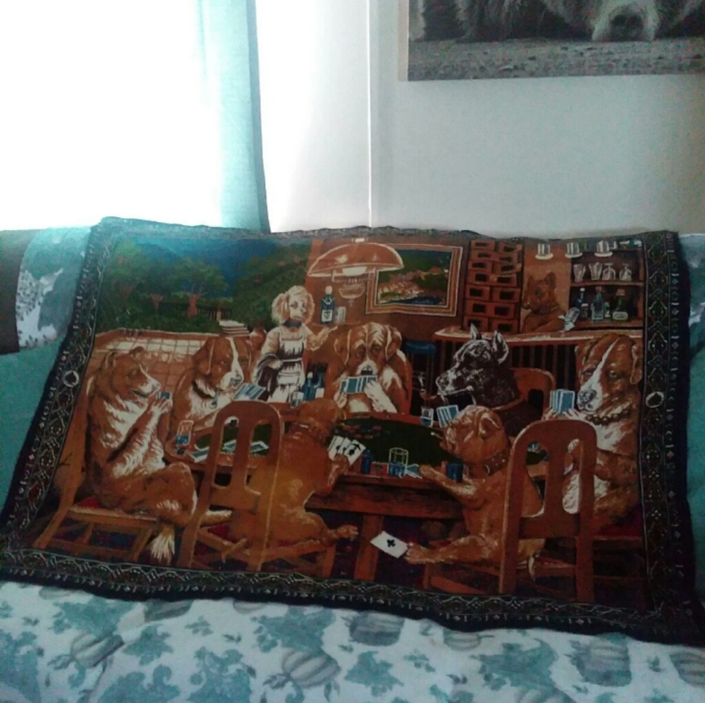tapestry dogs playing poker